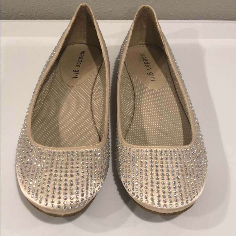 Madden Girl size 8.5 flats with rhinestones